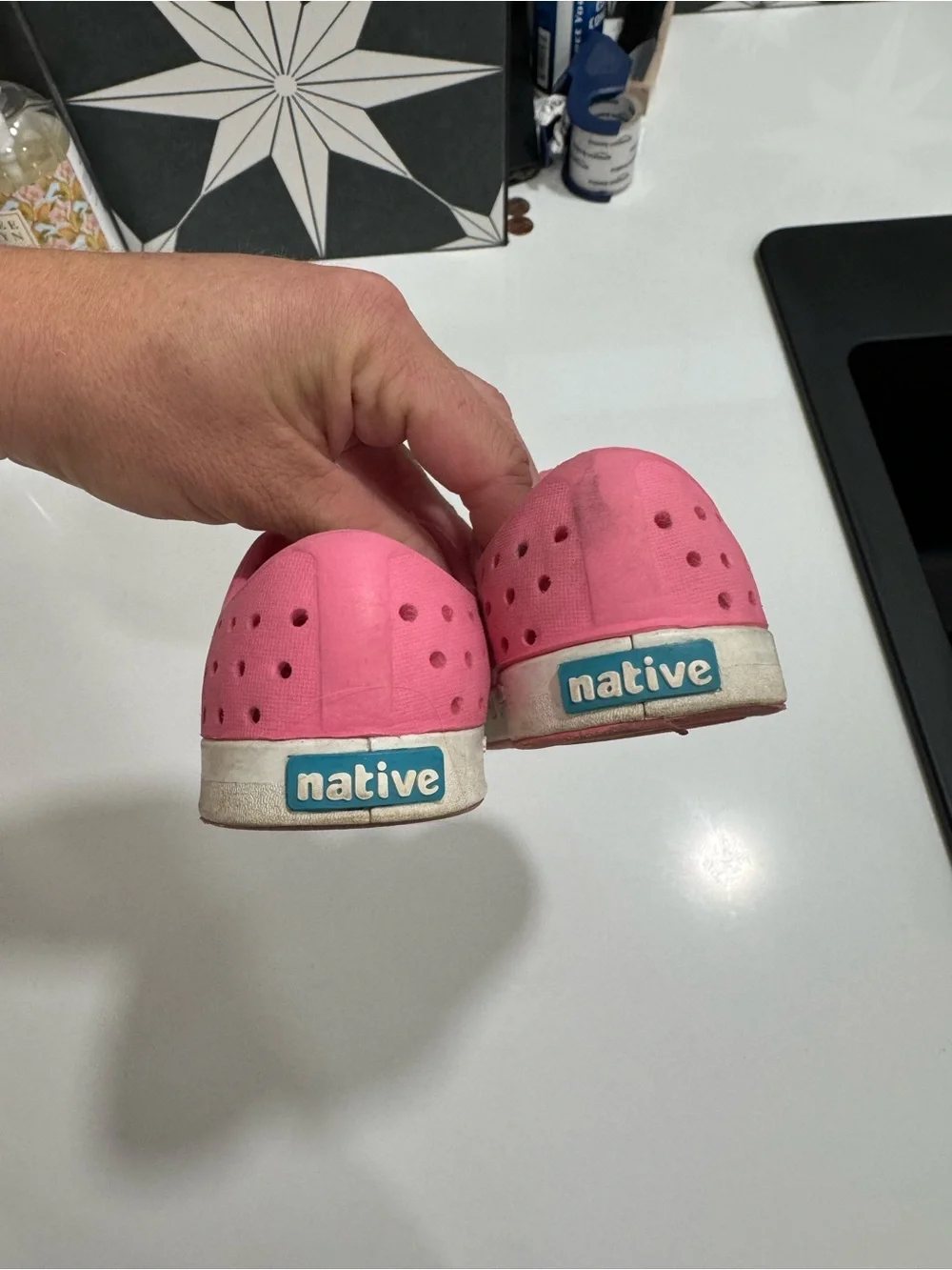 Native Jefferson Pink girl’s  Water Shoes Slip-On